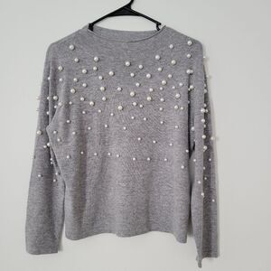Gianni Bini Pearl Sweater Gray